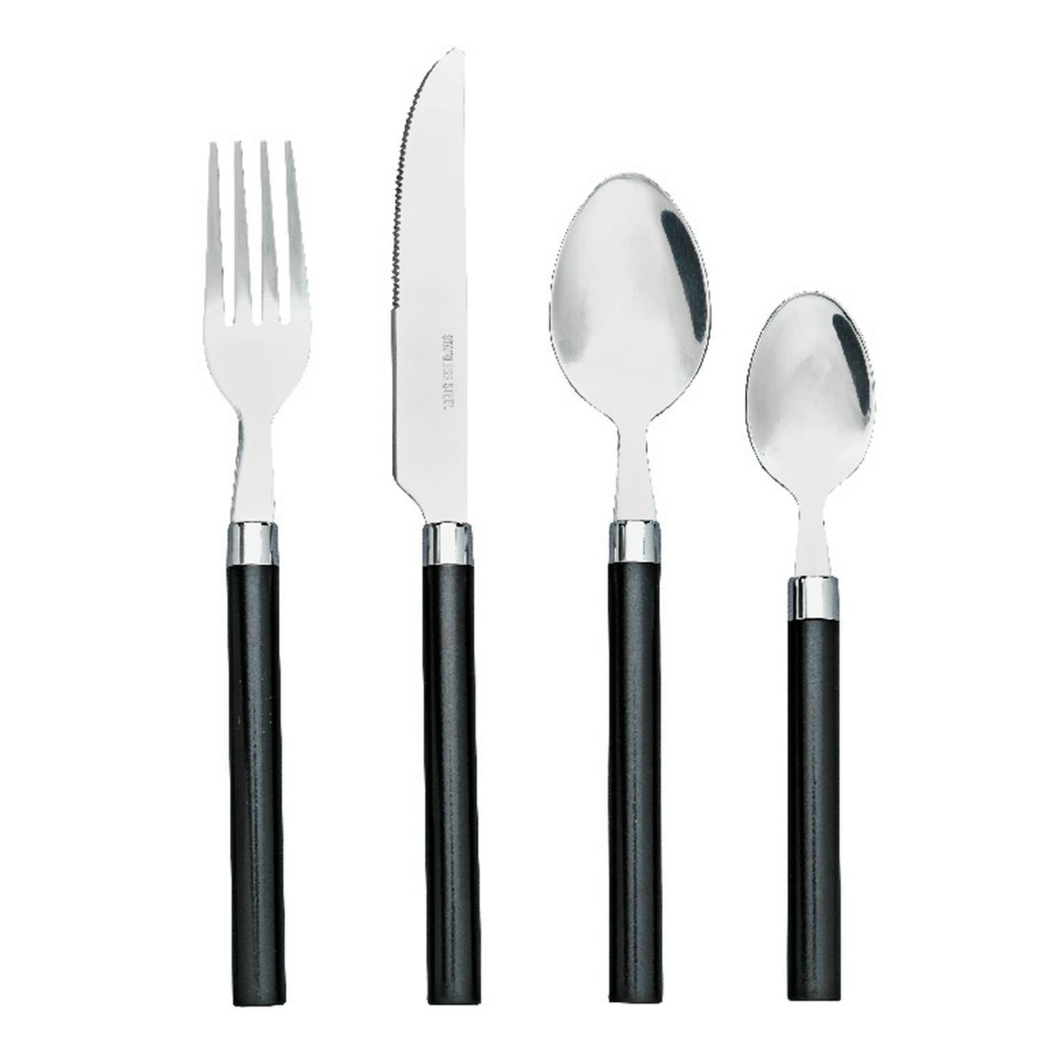 Sainsbury's Home Black Cutlery Set 16 Piece (British brand)
