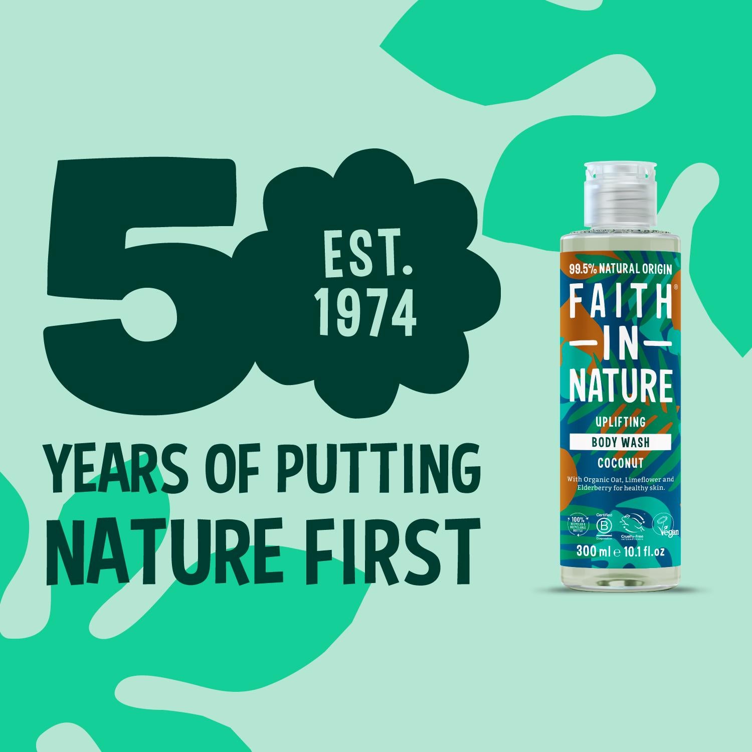 Faith in Nature coconut body wash 300ml - British product
