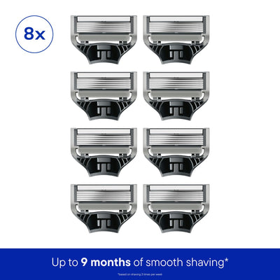 Sainsburys Men's Razor Blades with German Blades and Lubricating Strip 8-Pack- Buy online at McGrocer