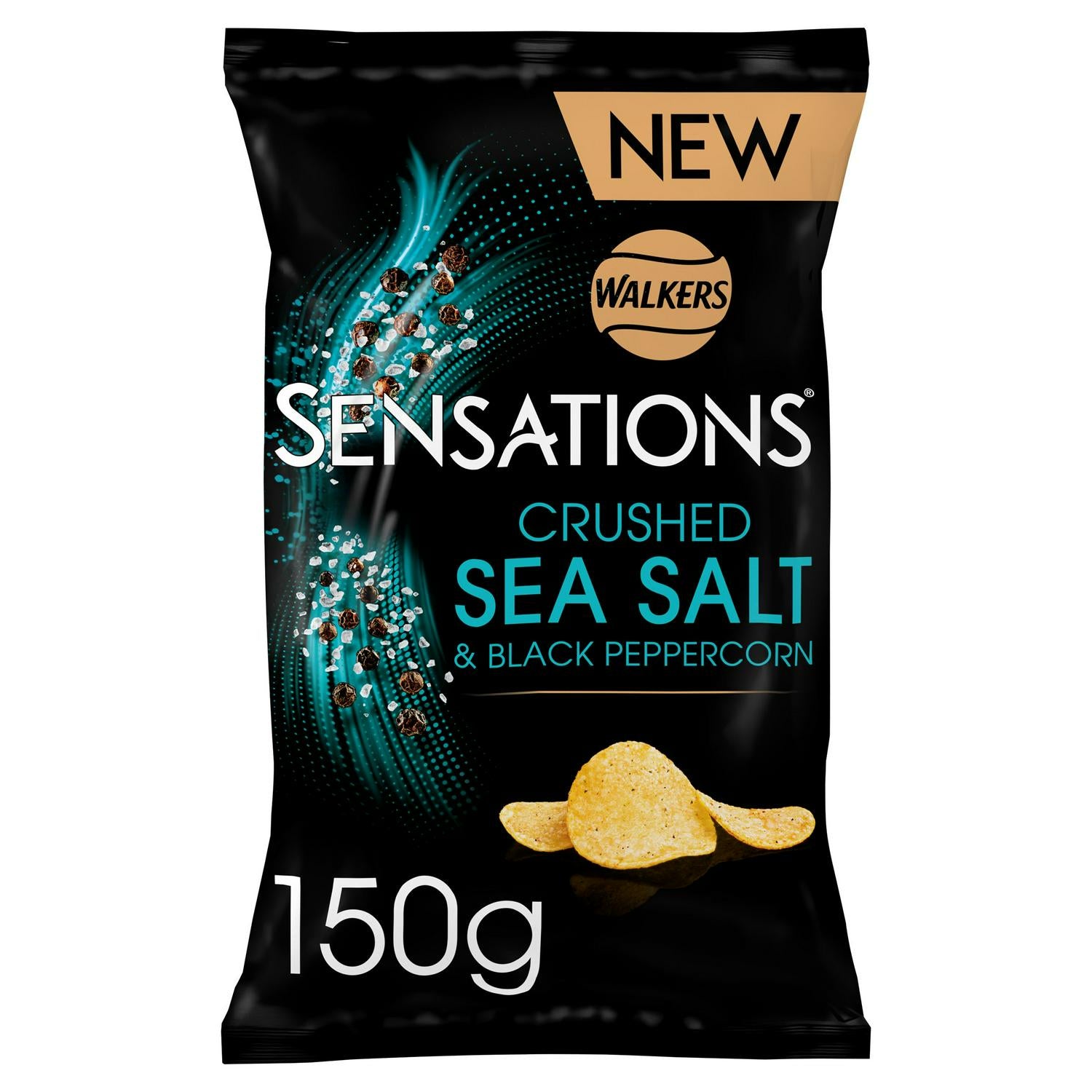 Walkers Sensations Salted Black Peppercorn sharing crisps 150g (British brand)