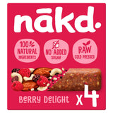 Nakd Berry Delight Fruit and Nut Bars 4x35g, imported from the UK