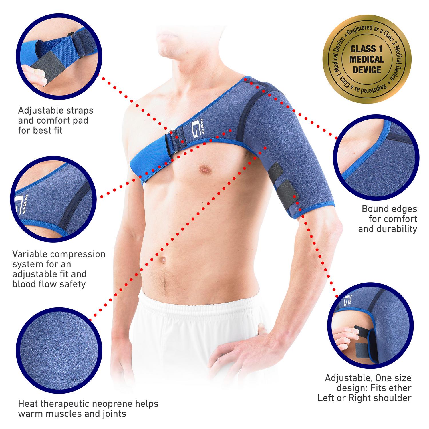 Neo G shoulder support universal size orthopaedic brace, imported from the UK