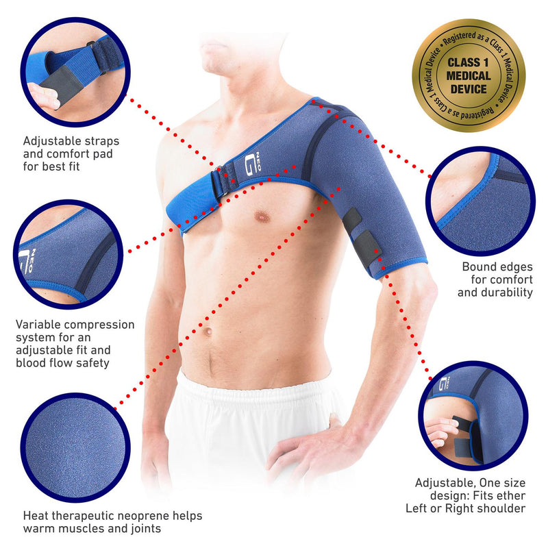 Neo G shoulder support universal size orthopaedic brace, imported from the UK