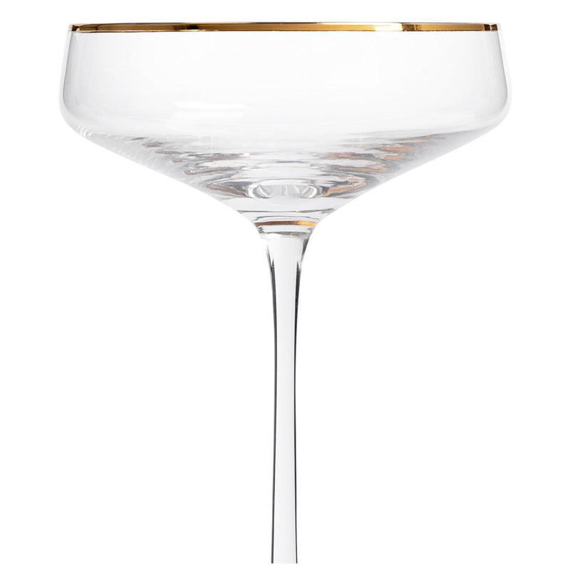 Habitat Gold Rim Champagne Coupe wine glass, UK version