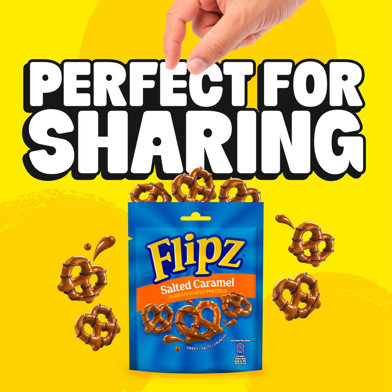 Flipz salted caramel coated pretzels 90g - British product
