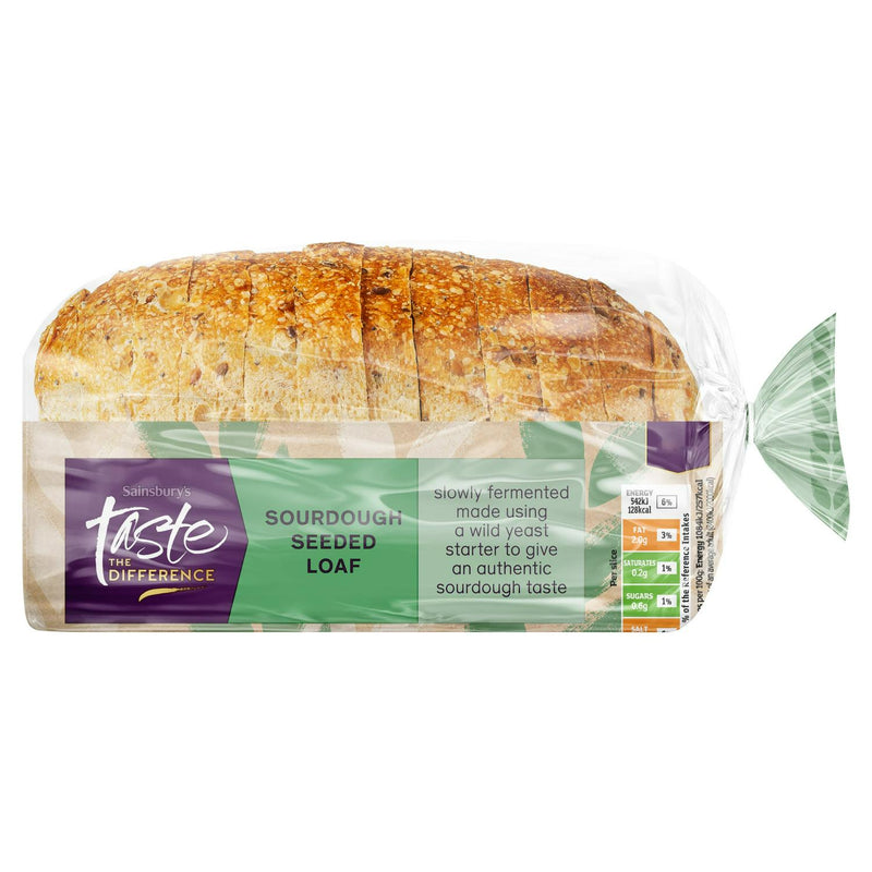 Sliced Sourdough Bread with Sunflower, Linseed, and Poppy Seeds 500g