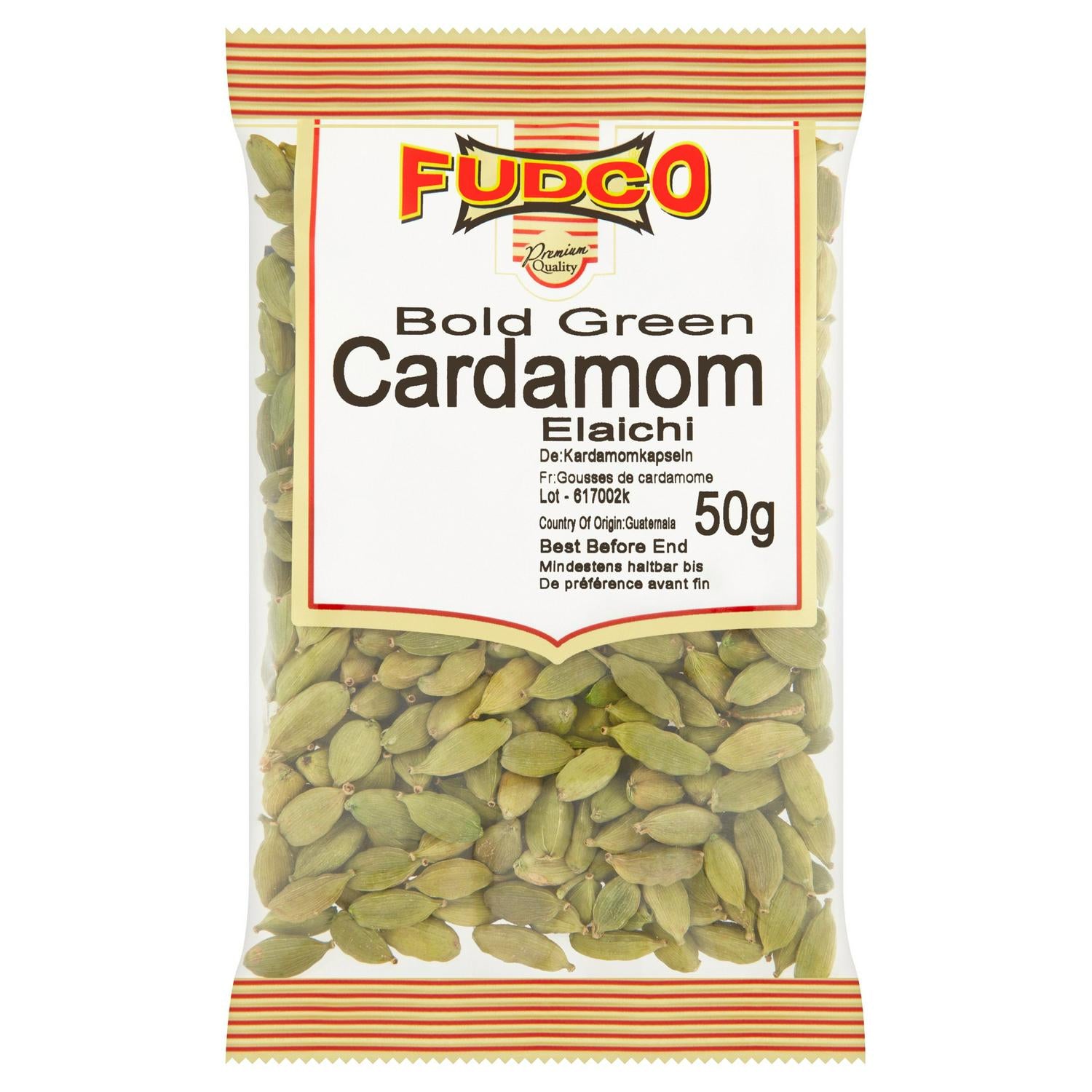 Fudco Bold Green Cardamom spice 50g - British product