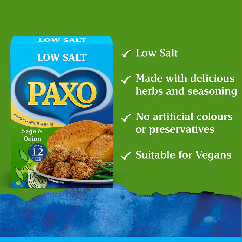 Paxo Sage & Onion Stuffing Mix 170g, imported from the UK
