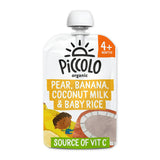 Piccolo organic pear banana smooth pouch 100g, imported from the UK