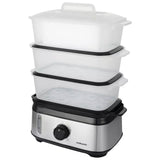 Cookworks FS1400-GS 3 Tier Steamer - Stainless Steel