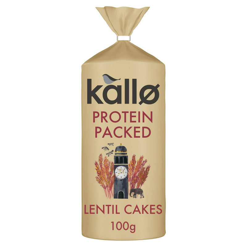 Kallo Protein Packed Lentil Cakes 100g, UK version