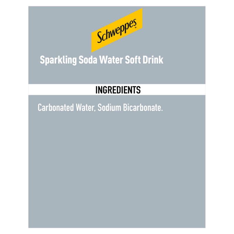 Schweppes Sprudelwasser, 1-Liter-Flasche (britische Marke)