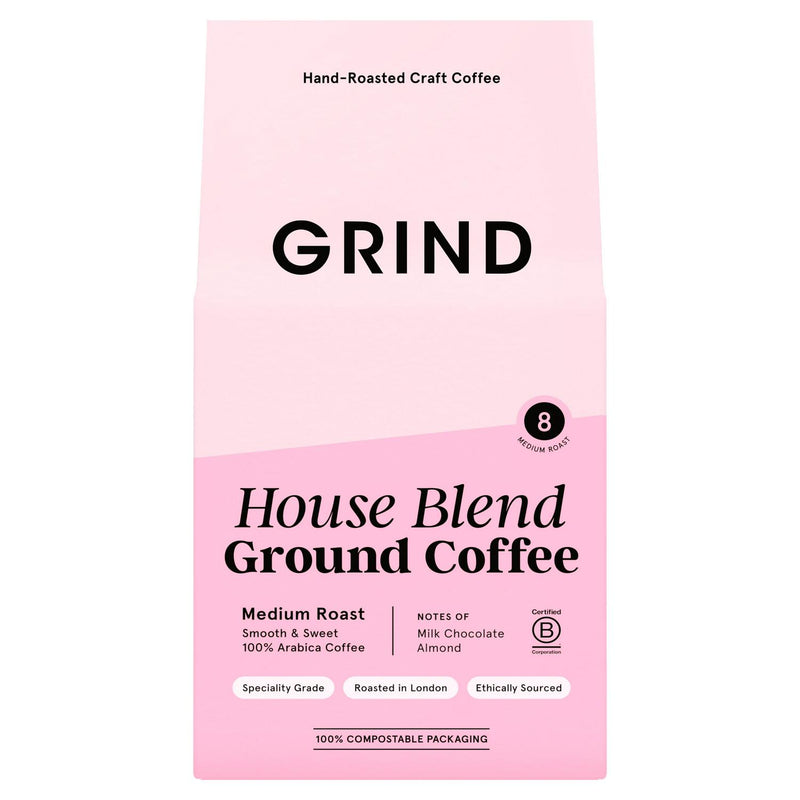 Grind Medium Roast Ground Coffee House Blend 200g, UK version