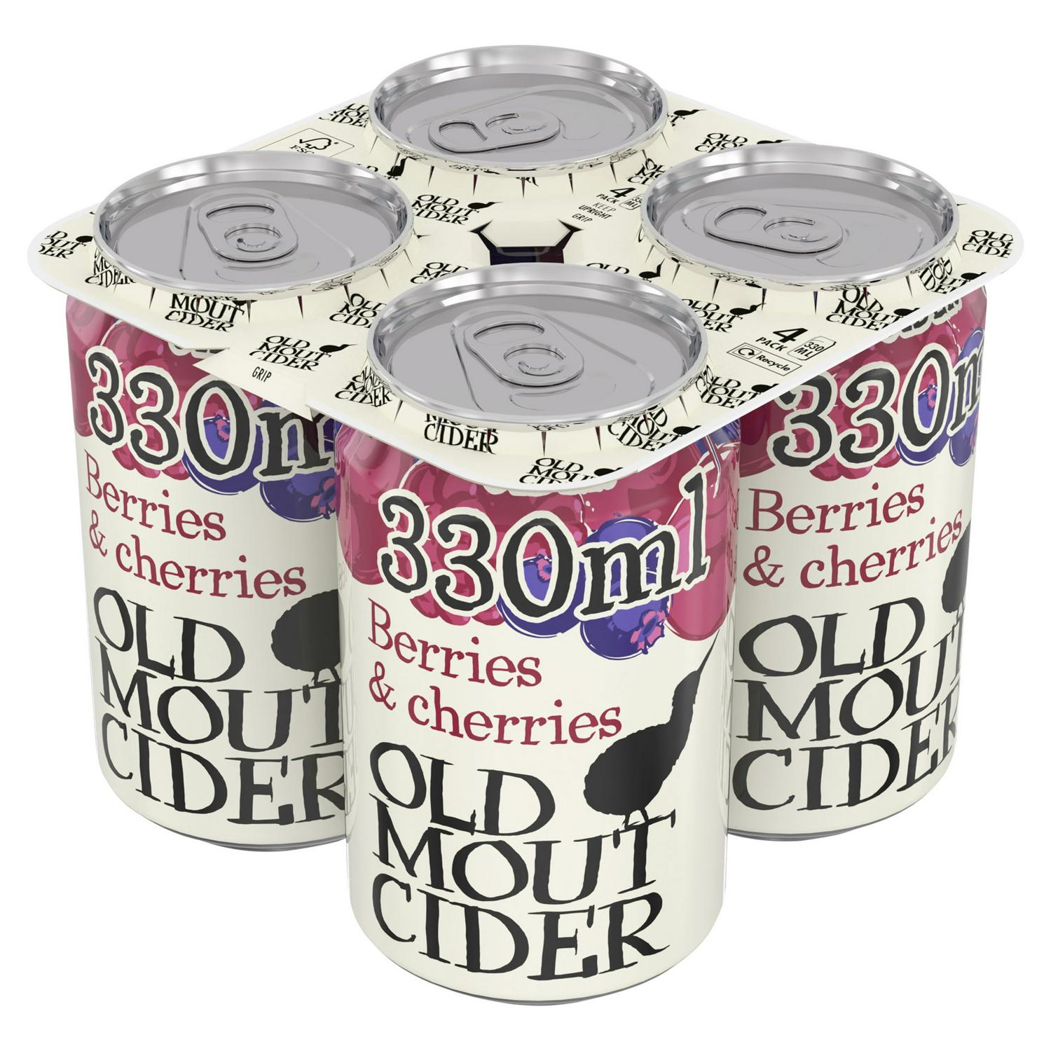 Old Mout Berries & Cherries Cider 4x330ml, imported from the UK