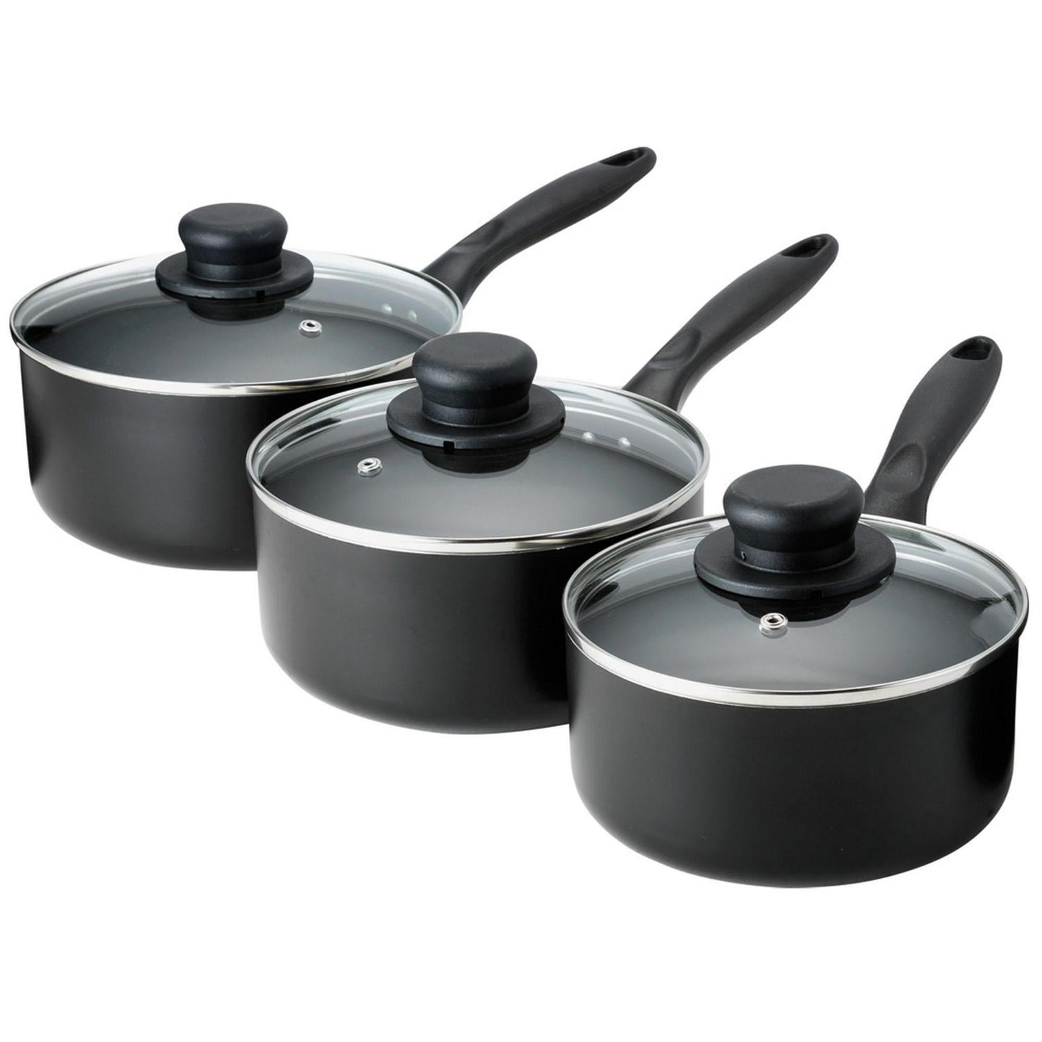 Sainsbury's Home aluminium pan set grey (British brand)