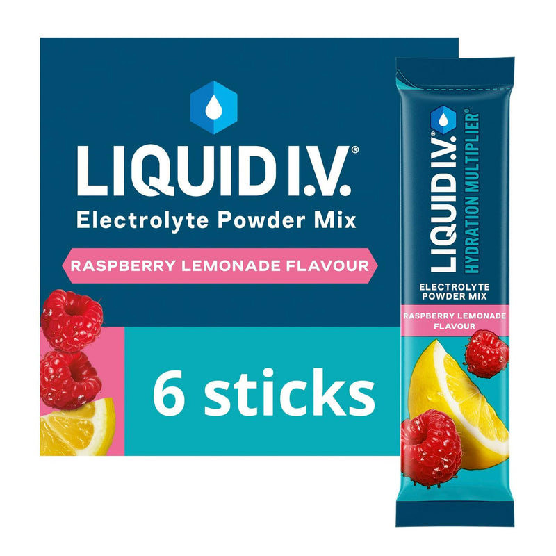 Liquid IV Hydration Multiplier Raspberry Lemonade 6 Sachets, UK version