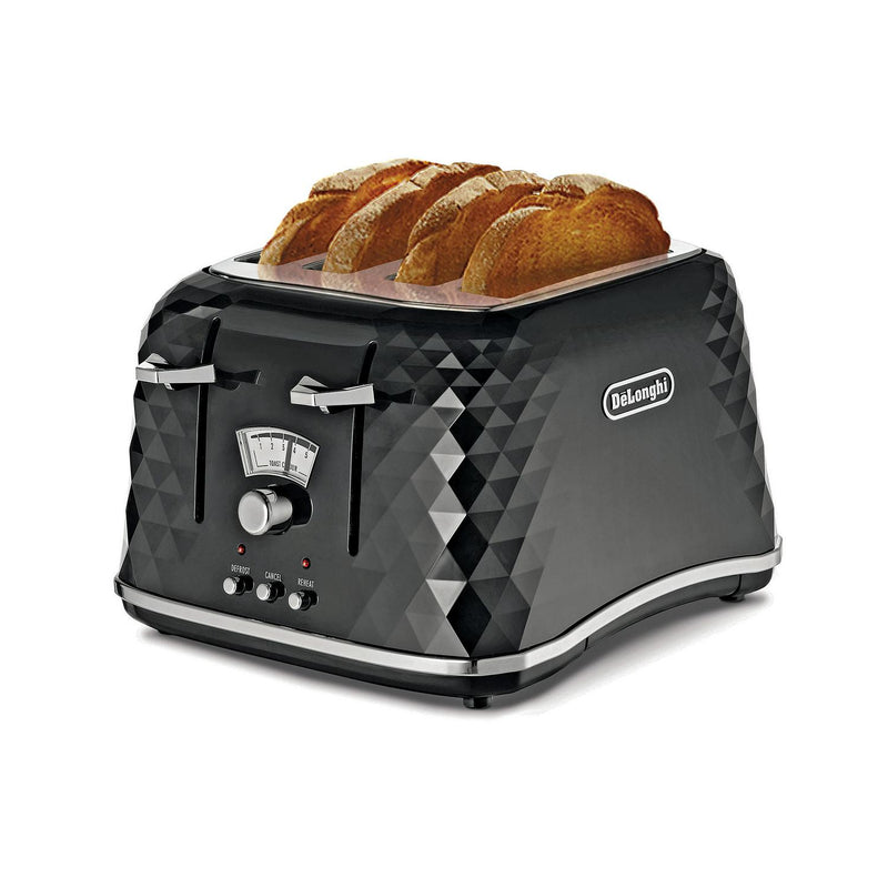 De'Longhi Brillante 4-slice toaster black - British product