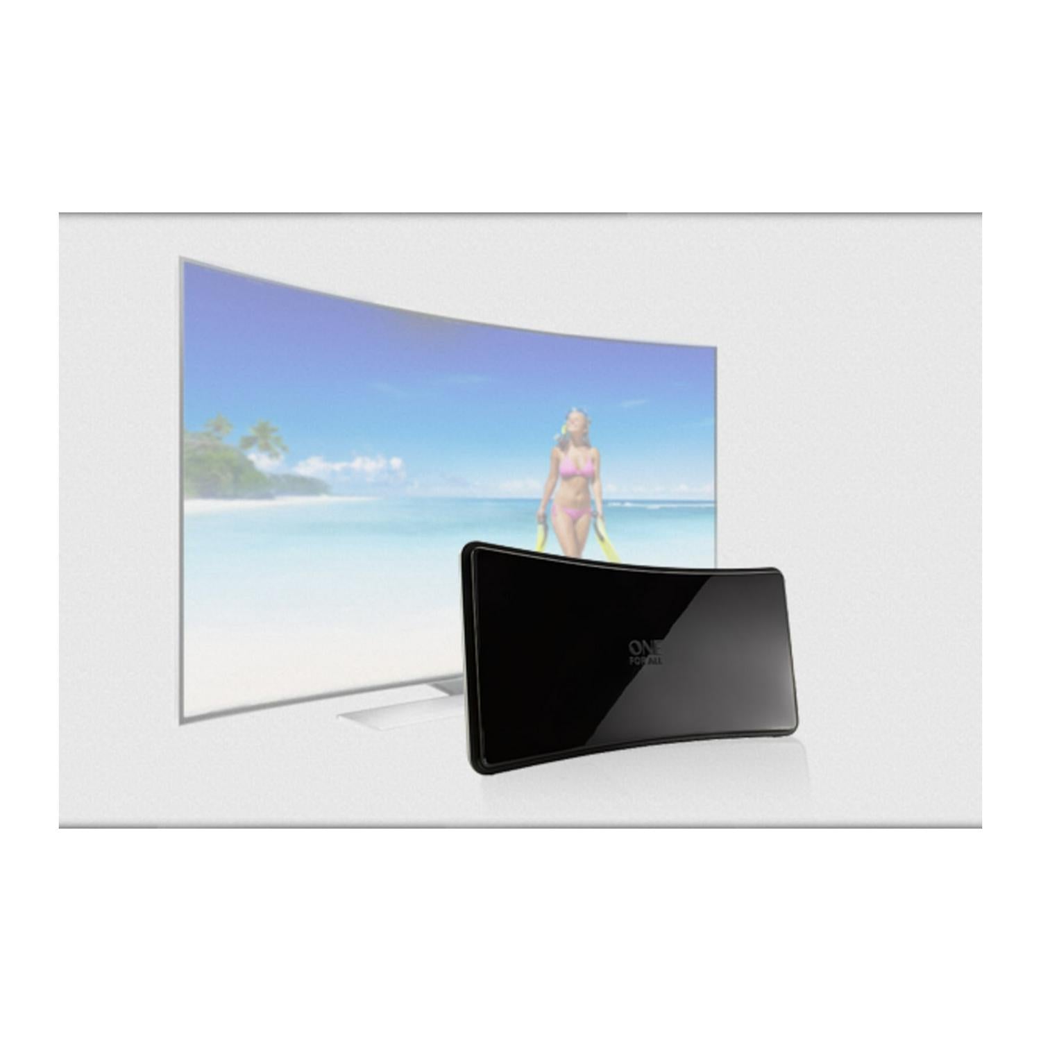 One For All Indoor Aerial DVB-T2 Amplified 21cm - British product