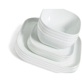 Habitat Riko Square White Dinner Set 12pc, UK version
