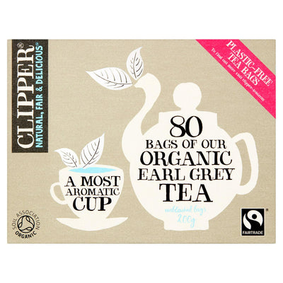 Sainsburys Clipper Økologiske Earl Grey Svart teposer 200g - Kjøp online på McGrocer
