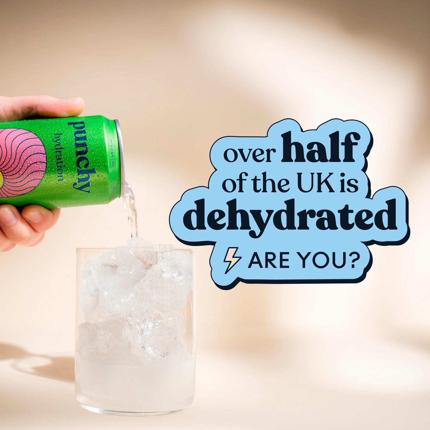 Punchy Mexican Lime Hydration Drink 4 x 330ml, imported from the UK