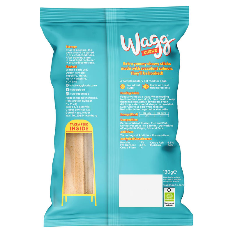 Wagg Fish Fingers Sticks Dog Treats 130g (British brand)
