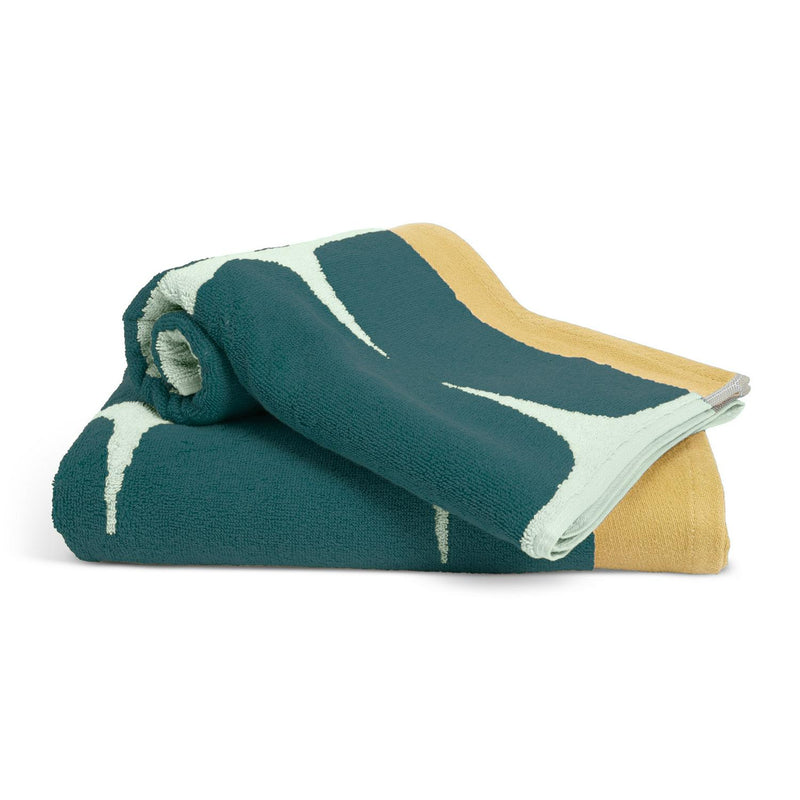 Habitat x Scion Lohko teal cotton towel - British product