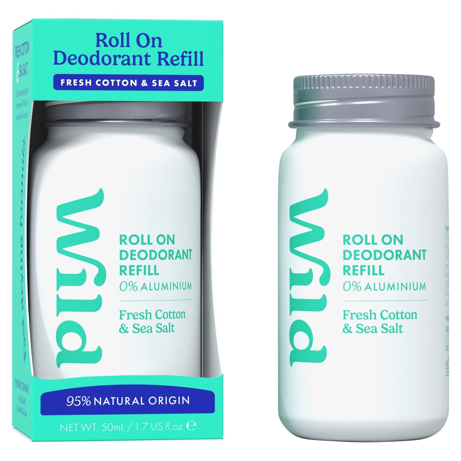 Roll-On Deodorant Refill Fresh Cotton & Sea Salt 50ml