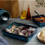Habitat stoneware roaster navy blue 27cm x 21cm, UK version