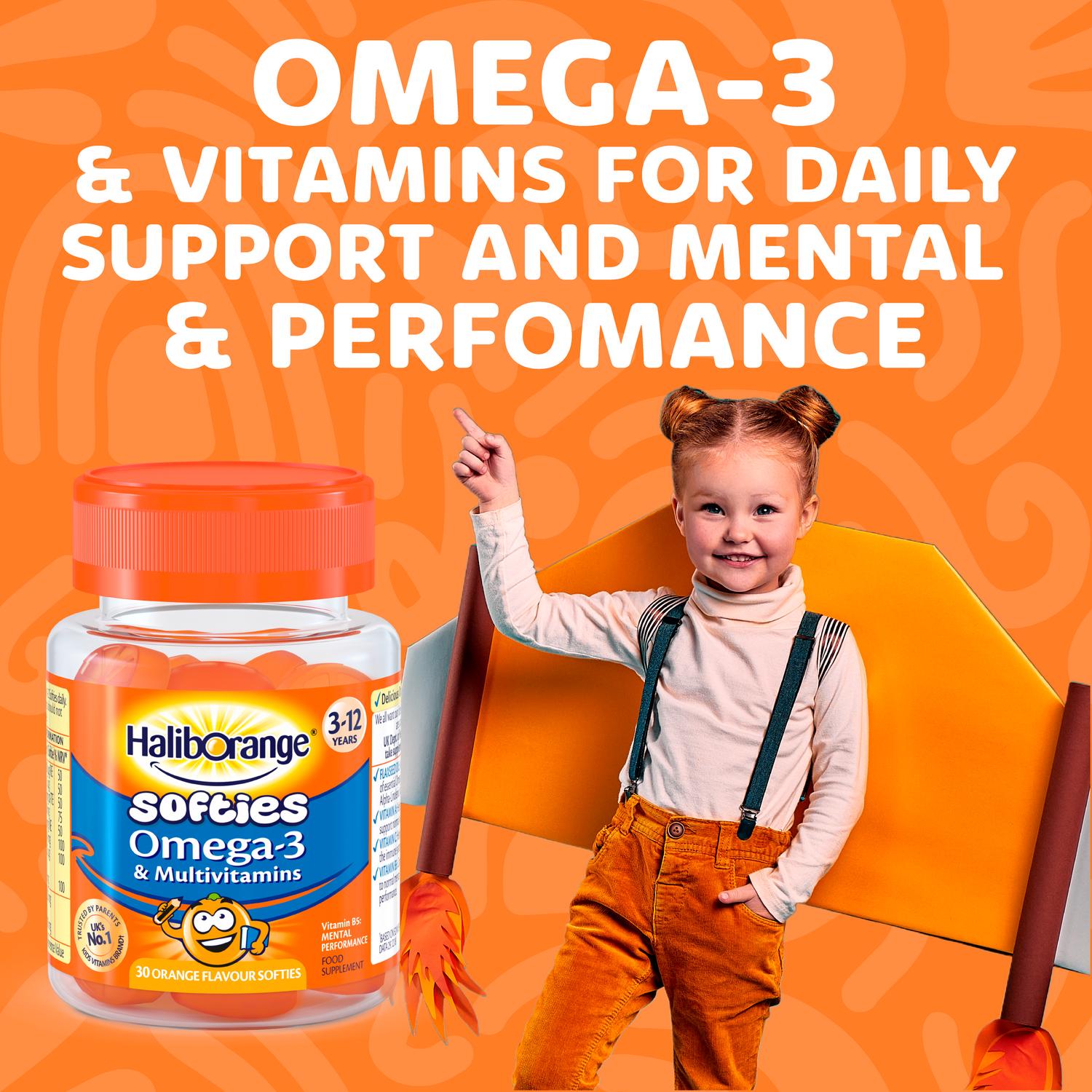 Haliborange children's multivitamin softies orange flavour 30 count, UK version