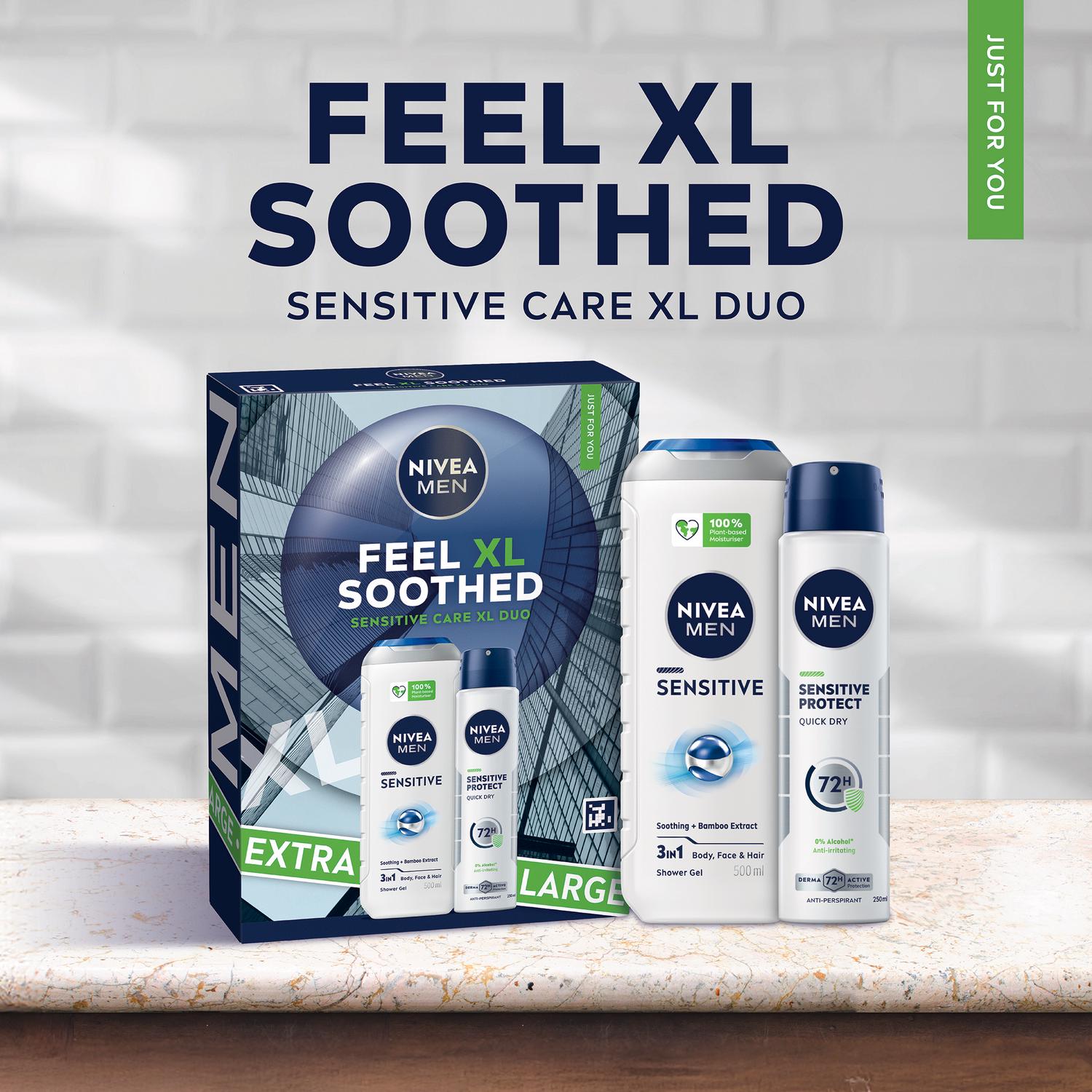 Nivea Men Feel Xl Soothed Skincare Gift Set, imported from the UK