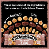 Hazelnut and Date Fruit and Nut Bar with Peanuts and Almonds 40g