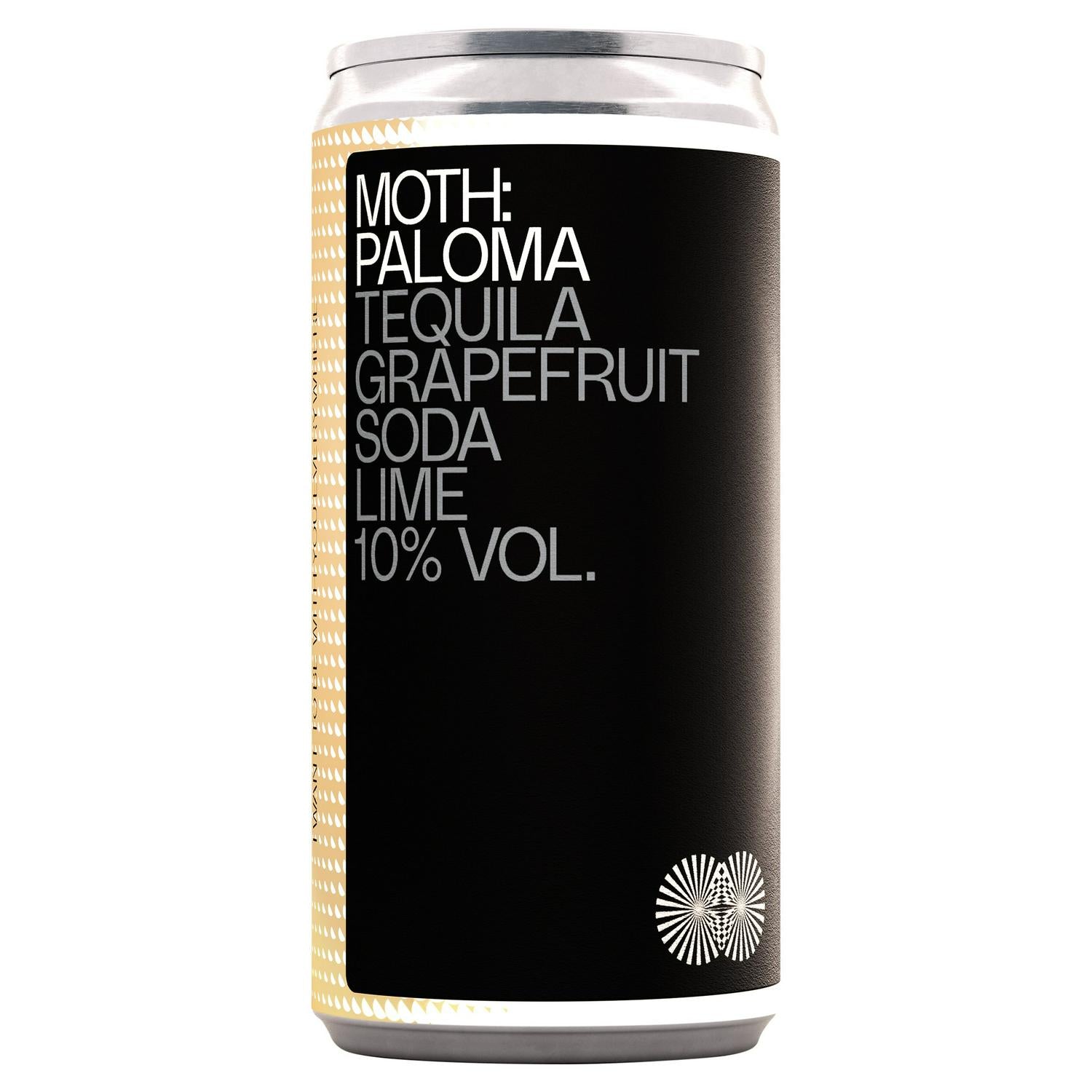 Moth Paloma Tequila Grapefruit Lime Soda 200ml, imported from the UK