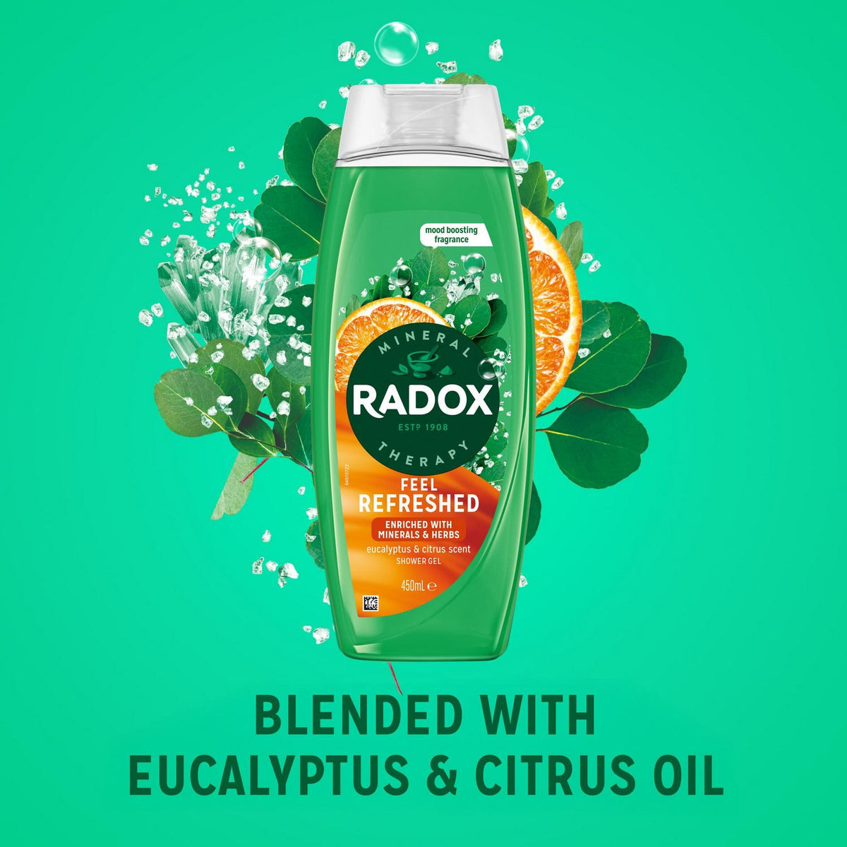 Radox Feel Refreshed Shower Gel Eucalyptus & Citrus Body Wash 450ml