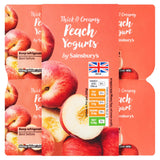 Peach Flavoured Thick & Creamy Yogurts 4 x 125g