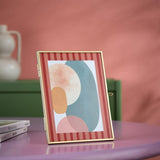Habitat Pink Wavy Glass Photo Frame 5x7, UK version