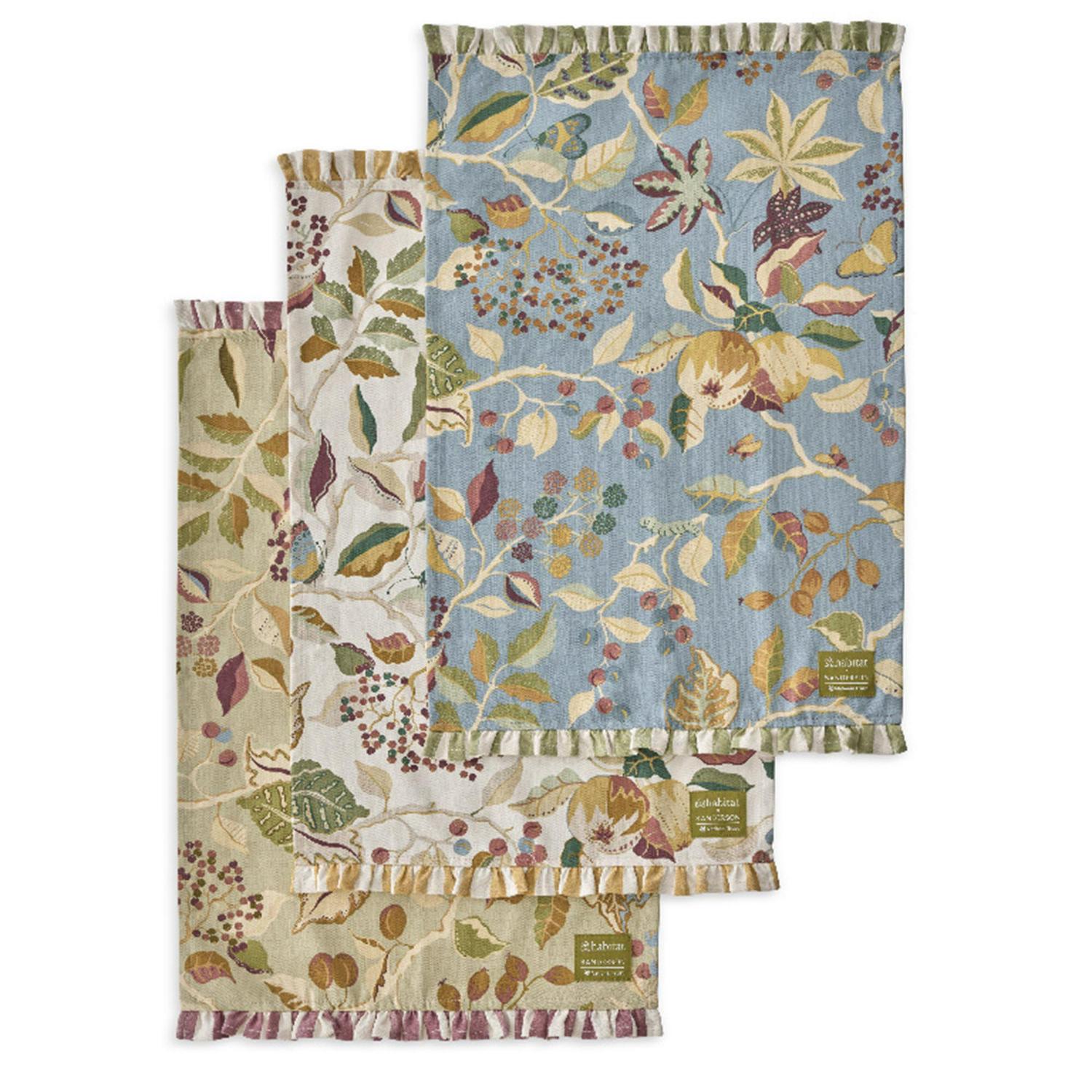 Habitat Sanderson National Trust Tea Towels Berries Frill 66x46cm, UK version