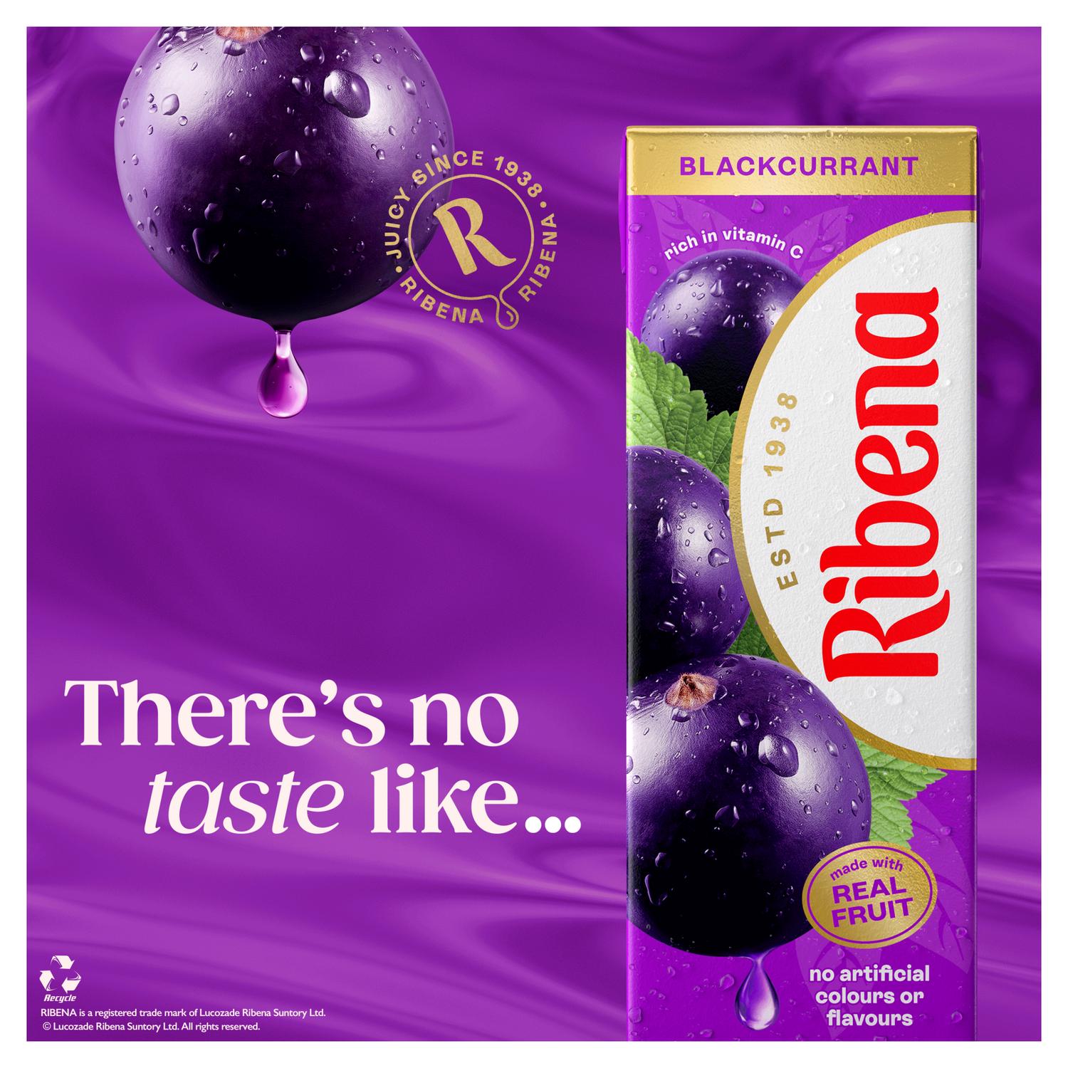 Ribena blackcurrant juice carton 6x250ml, imported from the UK