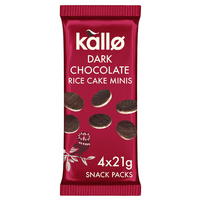 Sainsburys Mini galettes de riz au chocolat noir Kallo 4 x 21g - Acheter en ligne sur McGrocer