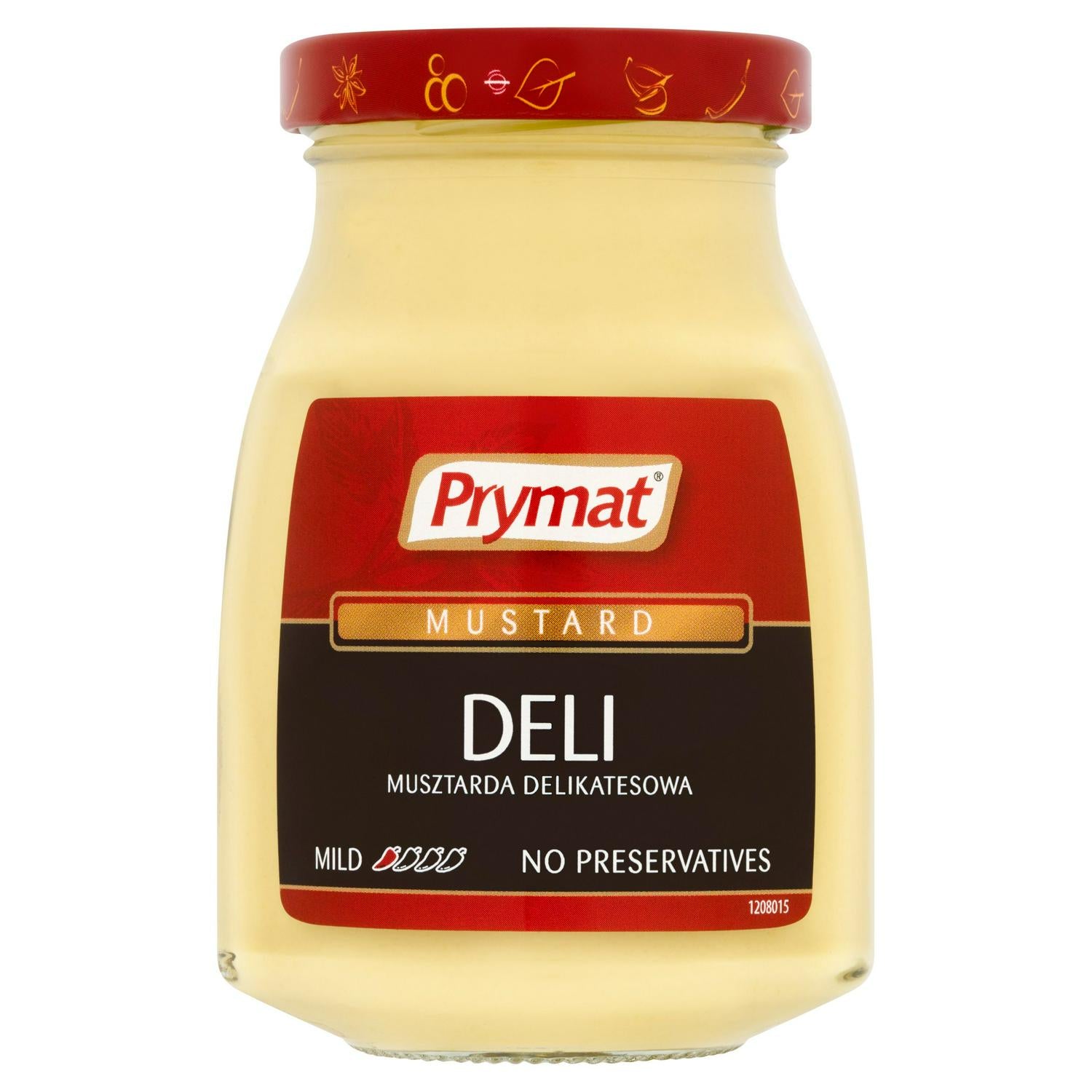 Prymat Deli Mustard 185g container, imported from the UK