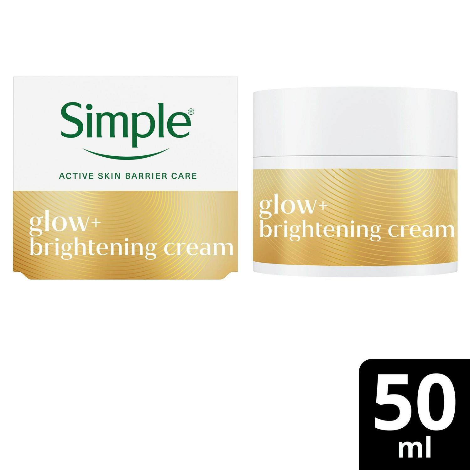 Simple Glow+ Brightening Facial Moisturiser 50ml (British brand)