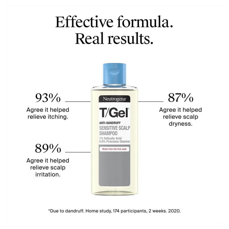 Neutrogena T/Gel anti-dandruff shampoo sensitive scalp 150ml, imported from the UK