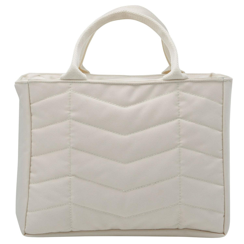 Smash Planet Chevron Lunch Bag Beige 24cm long (British brand)