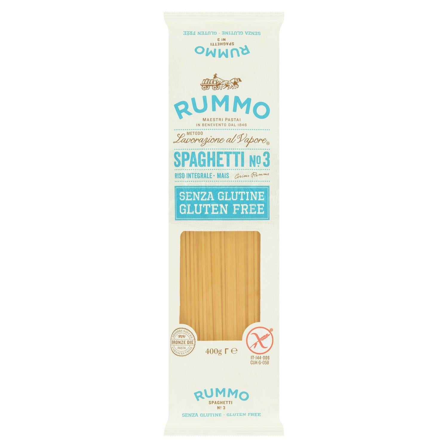 Rummo Spaghetti No 3 400g, imported from the UK