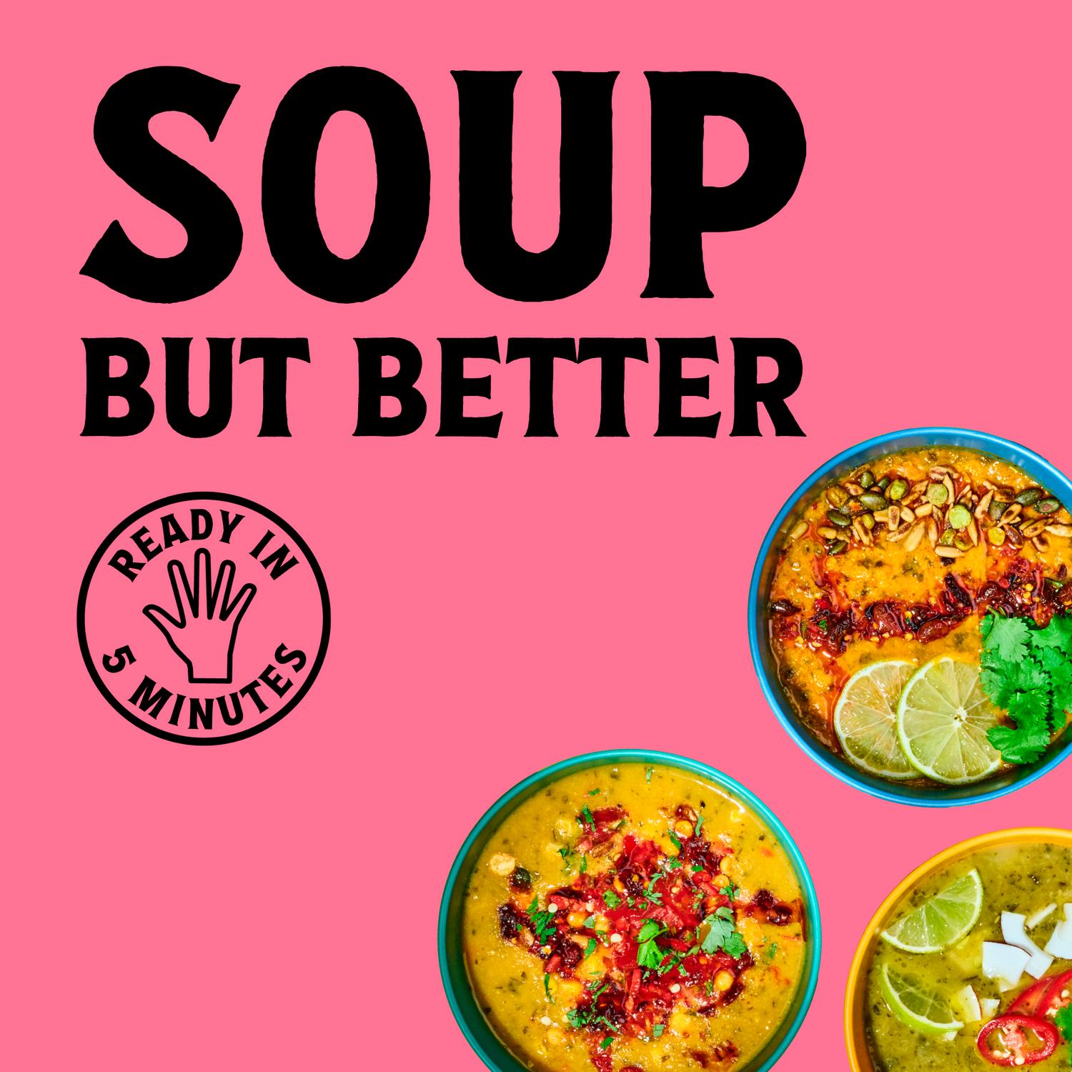 Mild Spiced Sweetcorn, Potato and Red Pepper Soup 560g