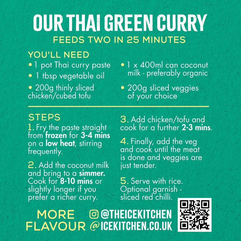 Ice Kitchen Green Curry Paste 2 x 77g, UK version