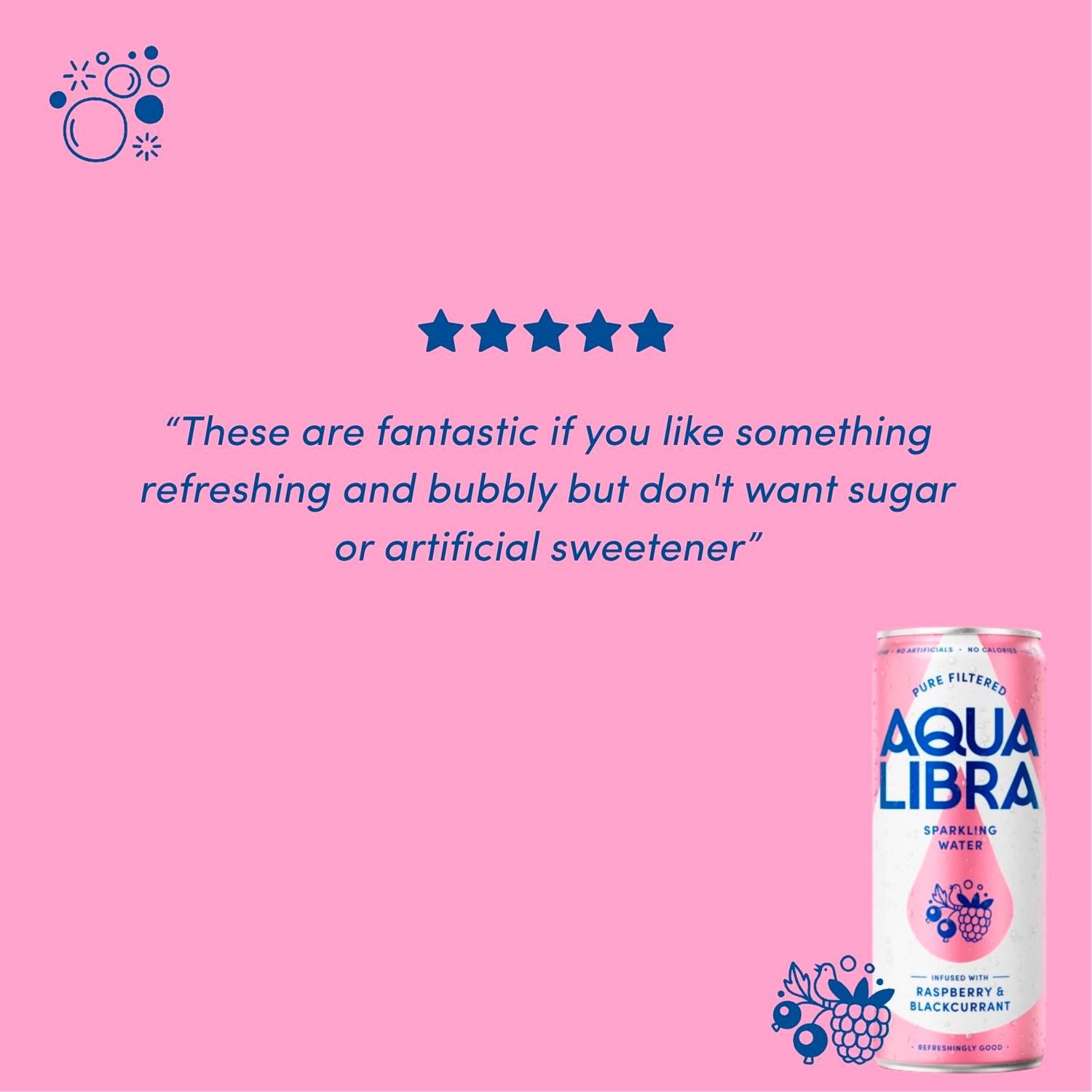 Aqua Libra Sparkling Water Raspberry & Blackcurrant 500ml - British product