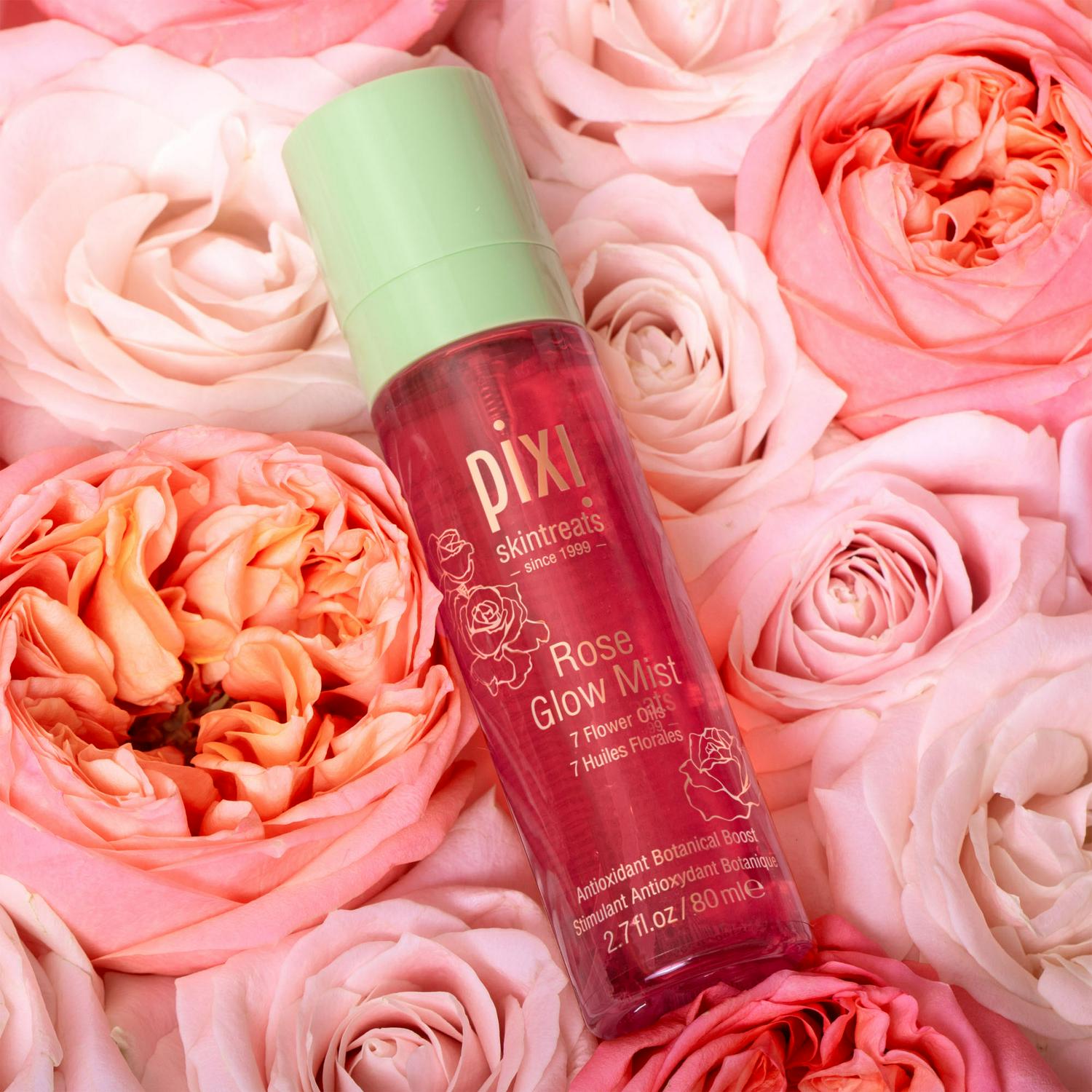 Pixi Rose Glow facial mist 80ml bottle (British brand)