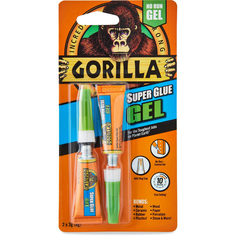 Gorilla Superglue Gel Pack of 2 3g, UK version