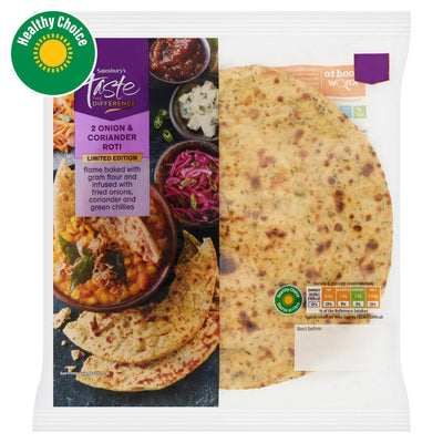 Sainsburys Onion and Coriander Flatbreads, Two Pieces, Limited Edition- Buy online at McGrocer